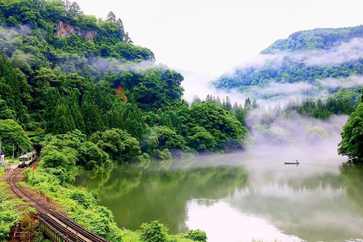 作品名稱：早戶站與夢幻溪的渡船。